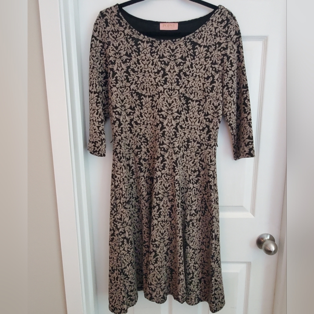 Elegant black and grey Popsy dress